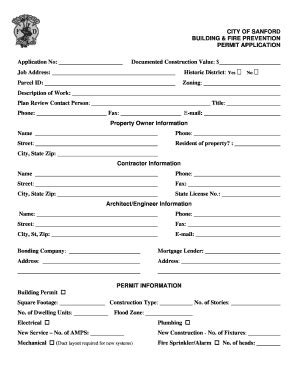 city of sanford permit search.